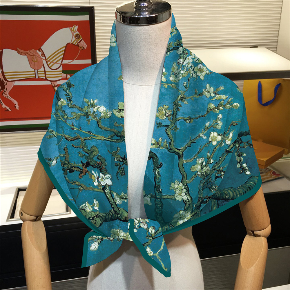 90CM Hot Sell Twill Silk Scarf - Face Scarf Mask のレビューと価格