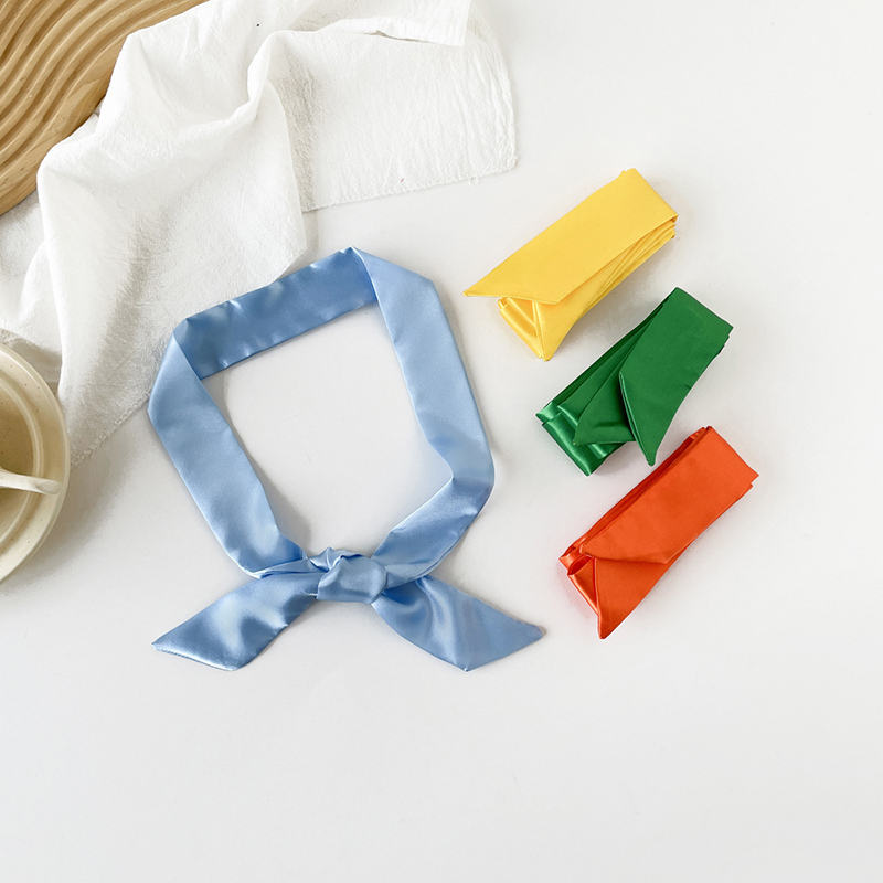4x100cm Satin Silk Narrow Scar - Silk Neck Scarf のレビューと価格