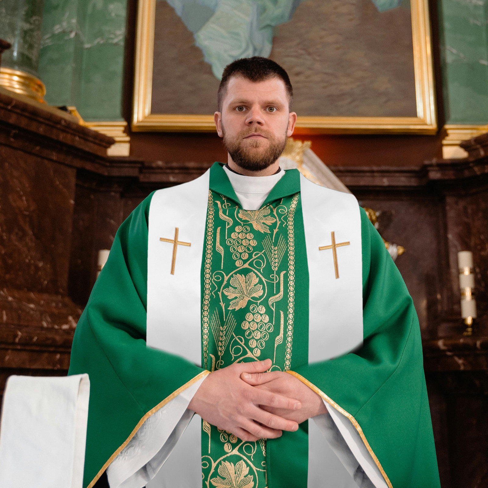 Clergy Stole Embroidered Cross - Stole Wedding Shawl のレビューと価格