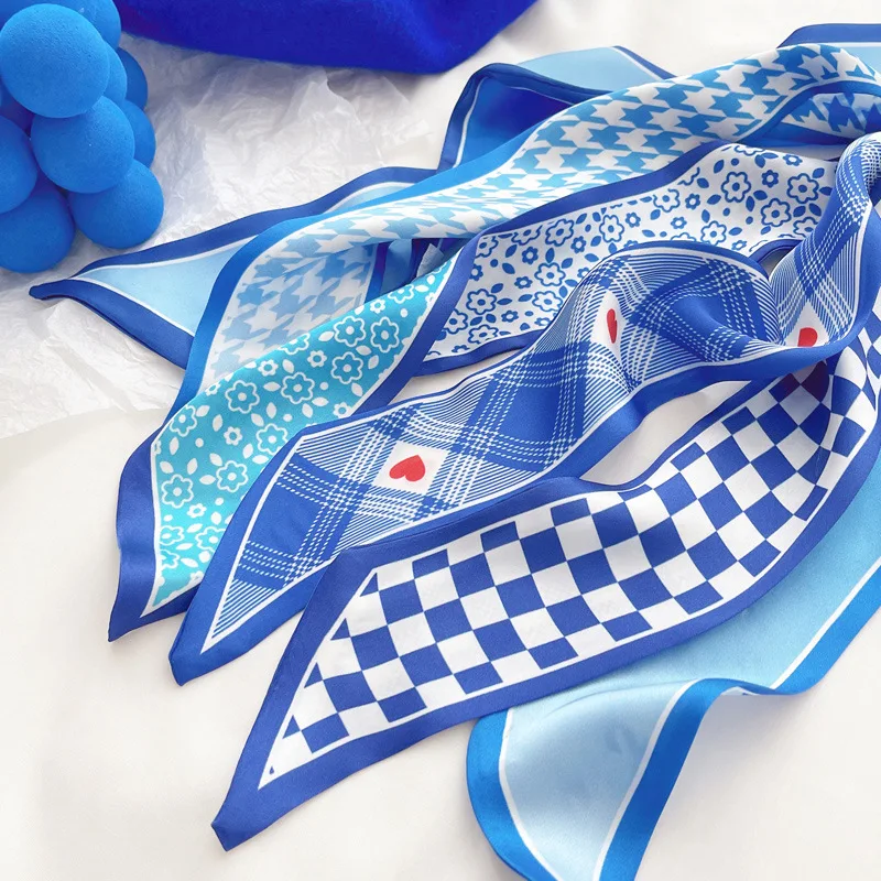 Klein blue silk scarf new chec - Bandana Cotton のレビューと価格