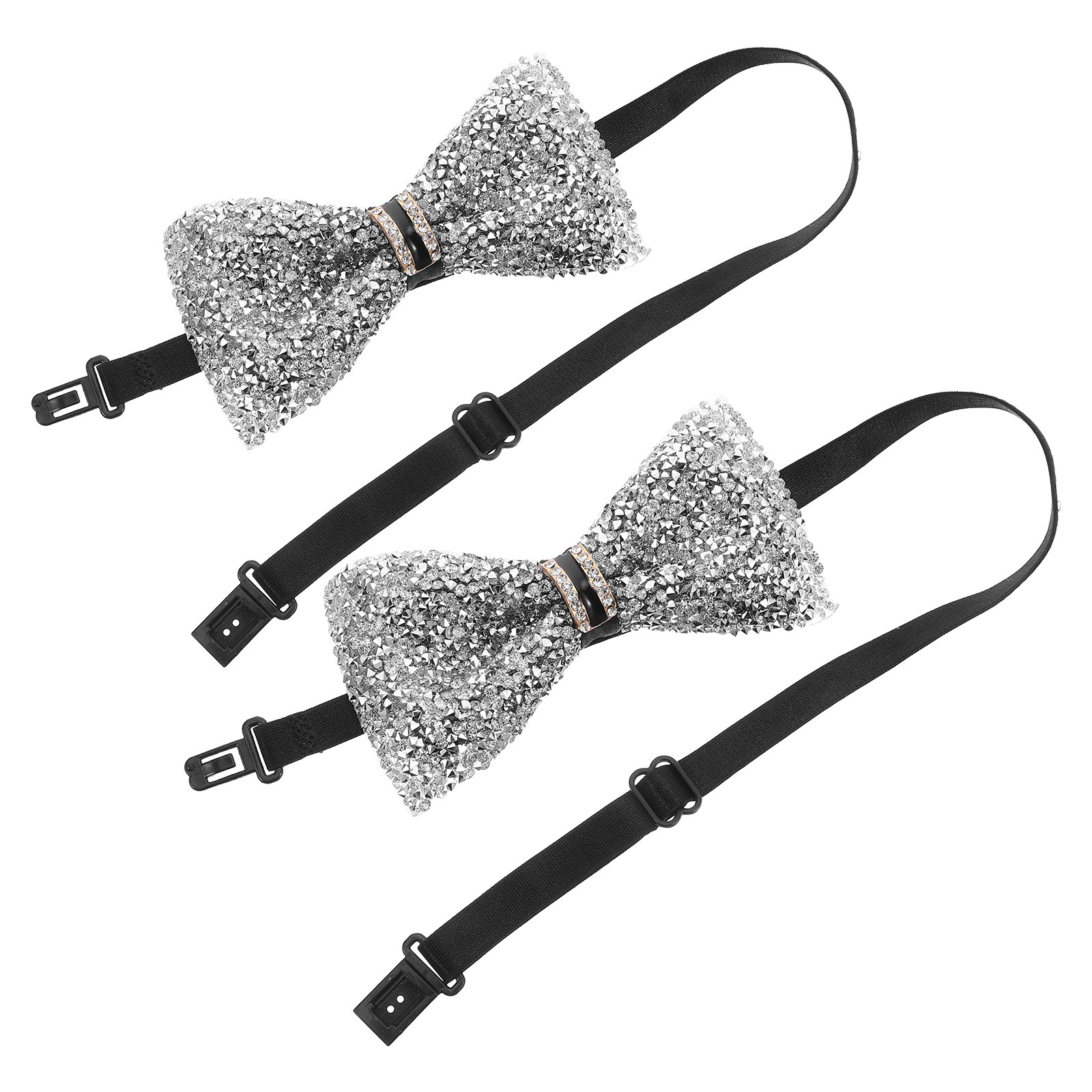 2Pcs Children Bow Tie Sparklin - Bow Tie Pre Tied のレビューと価格