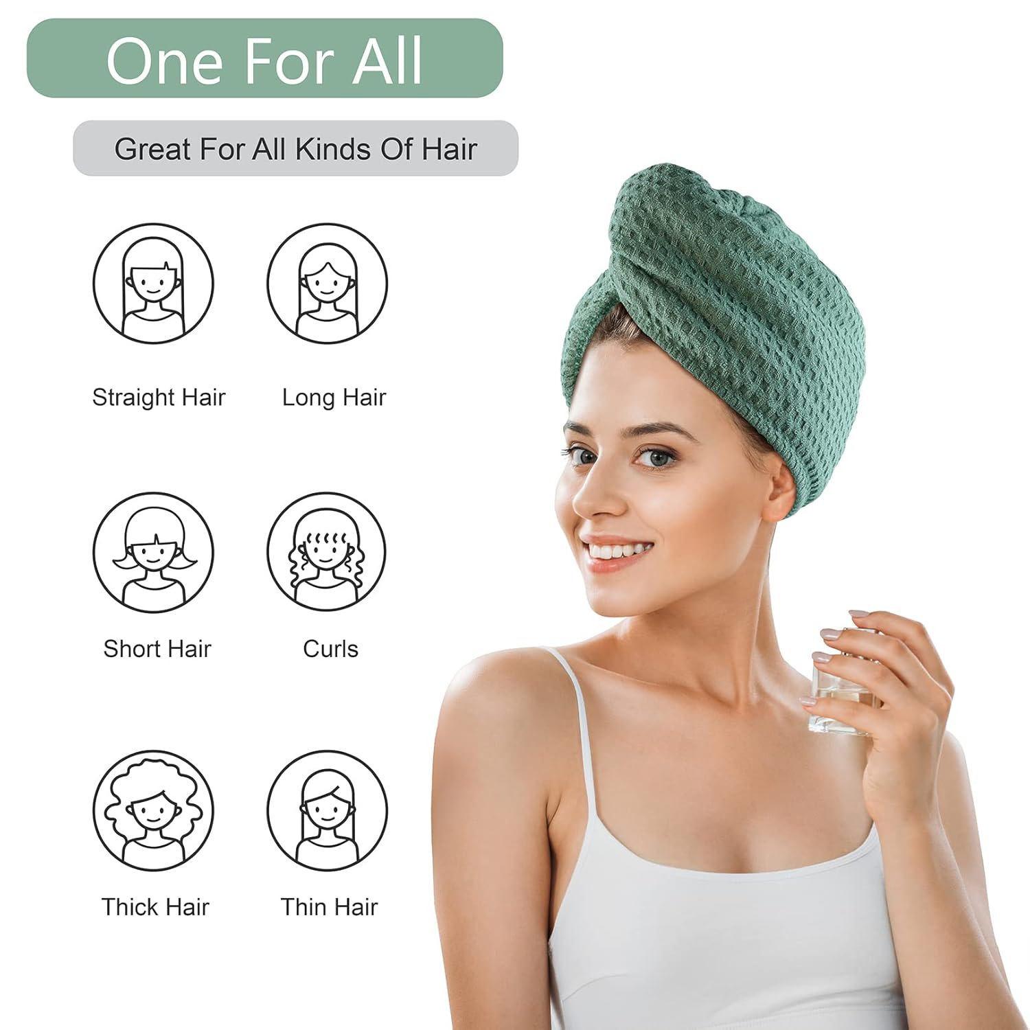 Microfiber Hair Drying Towel - - Head Wrap Turban のレビューと価格