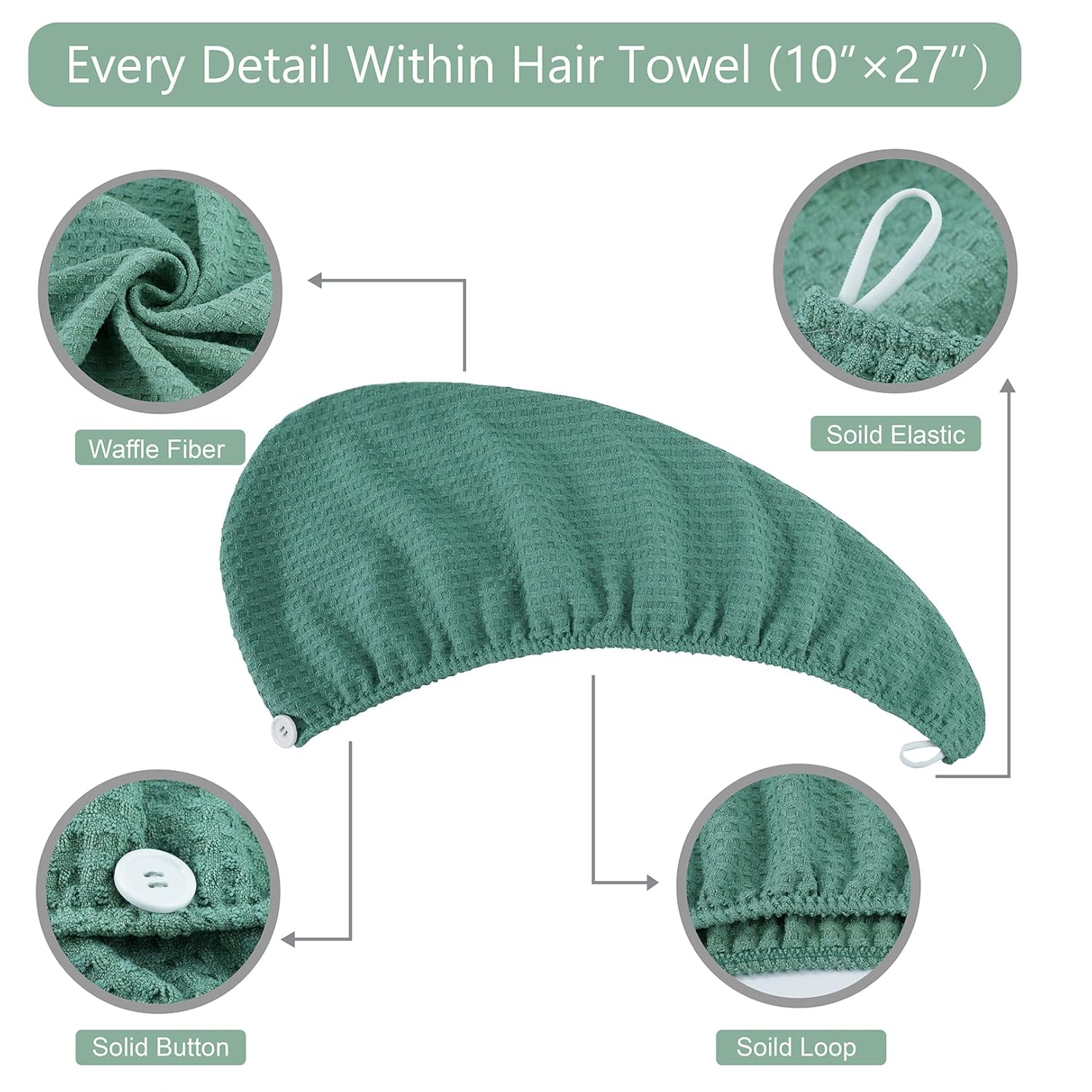 Microfiber Hair Drying Towel - - Head Wrap Turban のレビューと価格